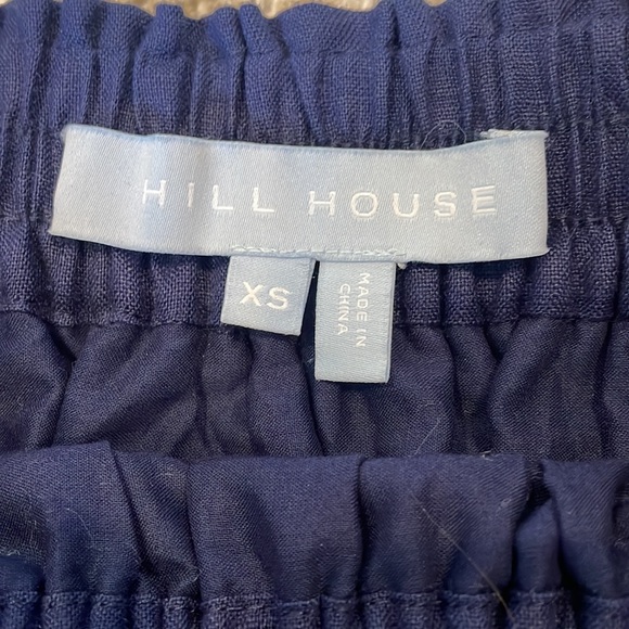 Hill House Navy Linen Tiered Paz Mini Skirt - Picture 4 of 9